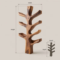Solid Wood Wine Rack Sculptural Tree Branch Holder Kitchen, view 3