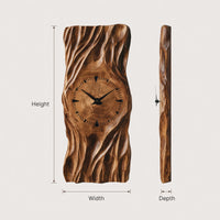 Solid Wood Clock Minimal Wall Living Room, view 3