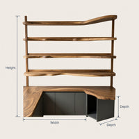 Solid Wood Spice Rack Farmhouse Kitchen Cabinet Holder Entryway, view 3