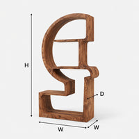 Hand-Carved Arc Bookshelf in Figured Solid Walnut, view 3