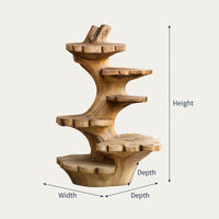 Solid Wood Planters Multi Tier Sculptural Plant Stand Garden, view 3