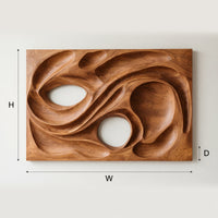 Looping Ovals and Pods in a Framed Wood Wall Relief, view 3 — view 3