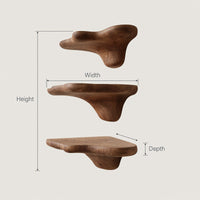 Solid Wood Mushroom Shelf Mid Century Live Edge, view 3