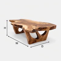 Hollow-Carved Pedestals Under a Free-Form Coffee Table, view 3