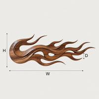 Driftfire Layered Wall Relief in Solid Walnut, view 3 — view 3