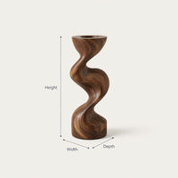 Solid Wood Candle Holder Mid Century Living Room Modern, view 3