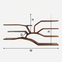 Wall-Mounted Bookshelf Carved as a Branching Tree Limb, view 3