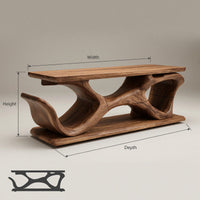 Solid Wood Record Player Stand Scandinavian Display Music Corner, view 3