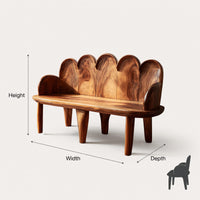 Solid Wood Outdoor Garden Bench Natural Live Edge Entryway Home Entry, view 3