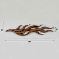 Braided Current Walnut Wall Relief, Low and Long, view 3 — view 3