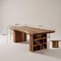 Modern Kitchen Table With Storage Cabinet, view 3