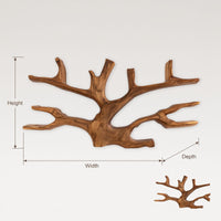 Solid Wood Wine Rack Artistic Holder Wall Home Bar, view 3