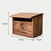 Solid Wood Mailbox Post Sculpture Outdoor Patio Rustic, II, view 3