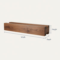 Solid Wood Floating Fireplace Mantel Rustic Live Edge Holiday Decoration, view 3