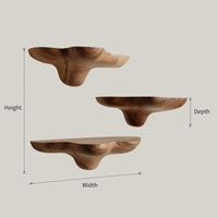 Solid Wood Mushroom Shelf Mid Century Solid Stylish, view 3