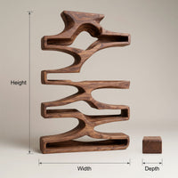 Solid Wood Wine Rack Wall Storage Natural Dining Room, view 3