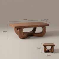 Rustic Solid Wood Table For Eclectic Interiors, view 3