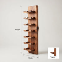 Solid Wood Wine Rack Vertical Wall Mounted Dining Home Bar, view 3