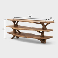 Three-Tier TV Console for an Open Living Room Wall, view 3