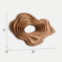 Wood Grain Turned Into Ripples, an Organic Wall Sculpture, view 3 — view 3