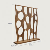 Solid Wood Room Divider With Openwork Bedroom Living, view 3