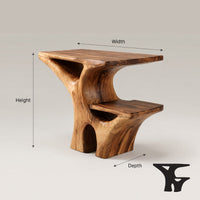 Artistic Side Table Unique Multi Tiered Design For Home, view 3