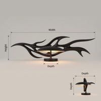 Organic Carved Wood Lamp Branch Design For Above Bed Decor, view 3
