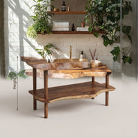 Solid Wood Bathroom Vanity Rustic Functional, view 3