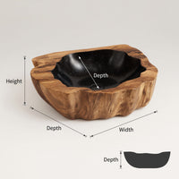 Solid Wood Sink Vanity Handcrafted Wall Mounted Bathroom Custom Bathroom, view 3