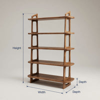 Solid Wood Standing Shelf Living Room Corner, view 3