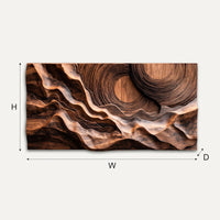 River and Sun in One Walnut Slab, Carved Wall Art, view 3 — view 3