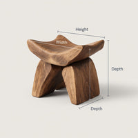 Solid Wood Teak Shower Bench Handcrafted Spa Style Bathroom, view 3