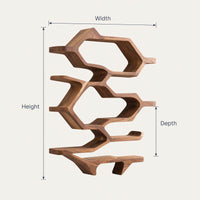 Solid Wood Spice Rack Handcrafted Kitchen Organization, view 3