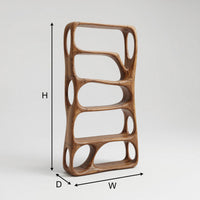Five-Tier Bookshelf with Looped Oval Cutouts, view 3