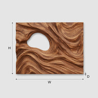 Undertow Carved Wood Wall Art Panel in Walnut, view 3 — view 3