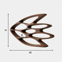 Leaf-Pod Bookshelf Carved with Nine Open Cells, view 3