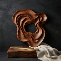 Inward Current, a Carved Walnut Wall Sculpture, view 4 — view 4