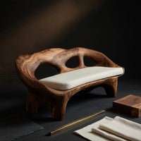 Solid Wood Sofa Curved Natural Living, view 4
