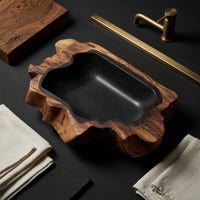 Solid Wood Sink Vanity Handcrafted Wall Mounted Bathroom Natural, view 4