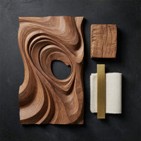 Sweeping Swirl Wall Art, Cut Through at the Center, view 4 — view 4
