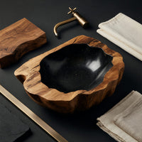 Solid Wood Sink Vanity Handcrafted Wall Mounted Bathroom Custom Bathroom, view 4