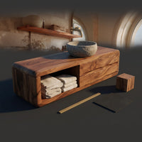 Solid Wood Bathroom Vanity Space, view 4