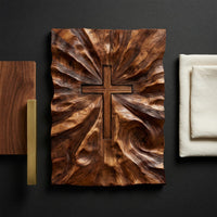 Carved Cross Wall Art for a Quiet Prayer Corner, view 4 — view 4