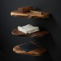 Solid Wood Natural Wood Floating Shelves Solid Corner Shelf Entryway Design, view 4