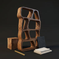 Scandinavian Artistic Bookshelf Display Organizer For Bedroom Space, view 4