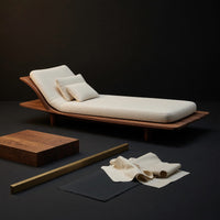 Solid Wood Day Bed Rustic Solid Garden Daybed Bedroom Furniture Decoration, view 4