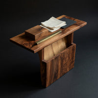 Solid Wood Sofa Arm Table Live Edge Armrest Elegant Living Room, view 4