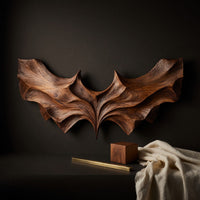 Bat With Open Wings, Carved Wood Wall Art, Made to Order, view 4 — view 4