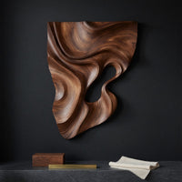 Driftshield Carved Wall Art in Figured Walnut, view 4 — view 4