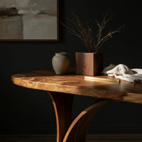 Ribbon-Grain Hardwood Desk for a Home Office Corner, view 4